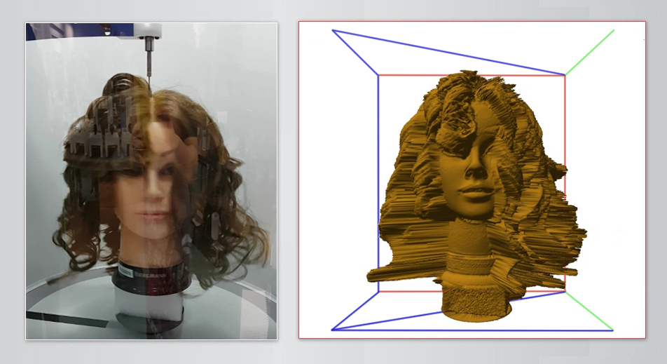 Mannequin head scan illustration