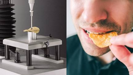 Image Pairing Crisp Fracture Support Rig And Biting Into Crisp