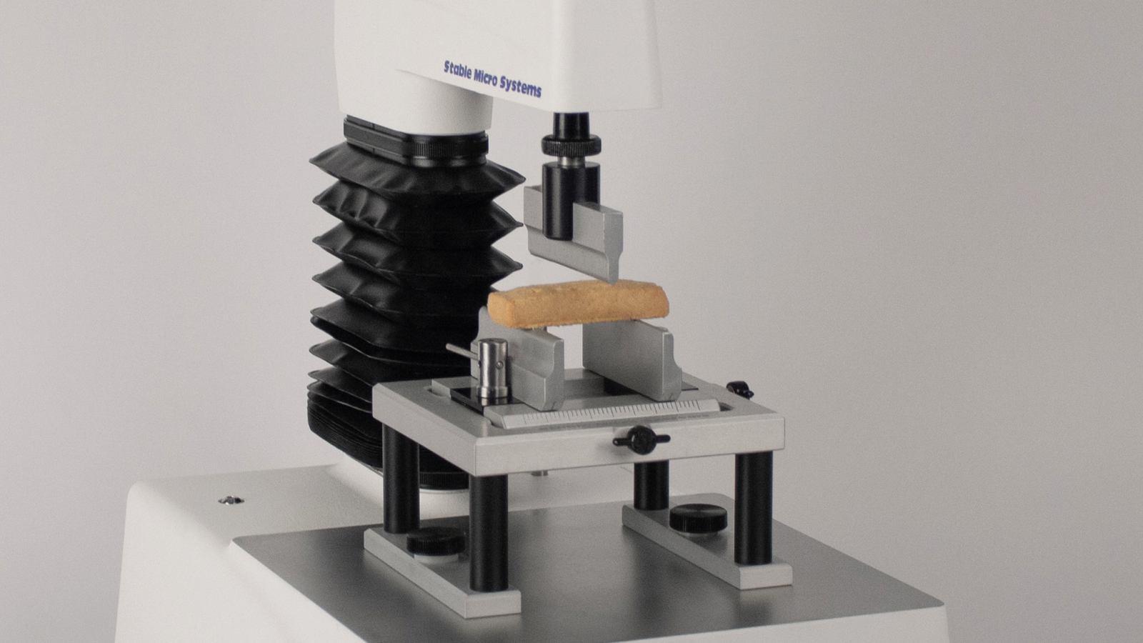 Three Point Bend Rig testing shortbread biscuit