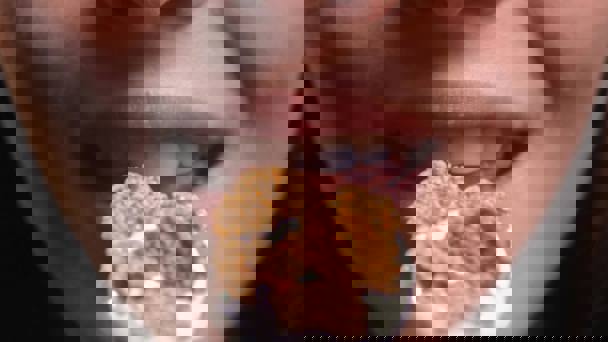 Woman Eating Cereal