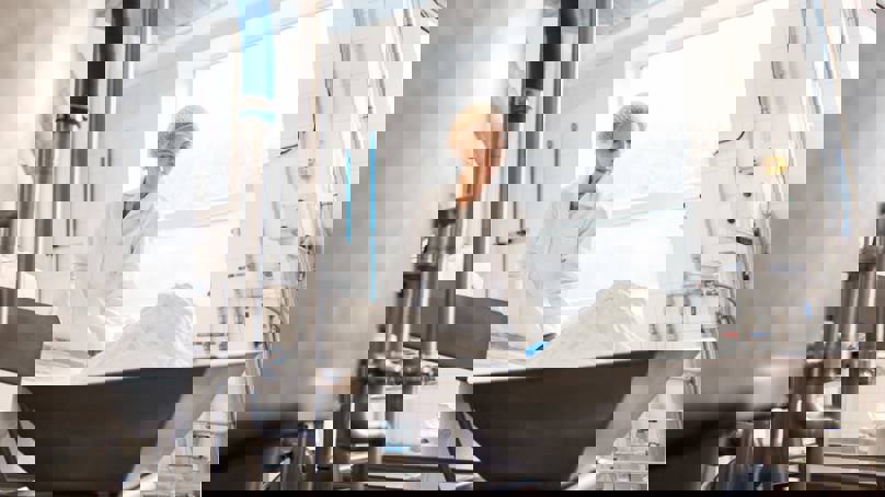 Workers In A Powder Factory