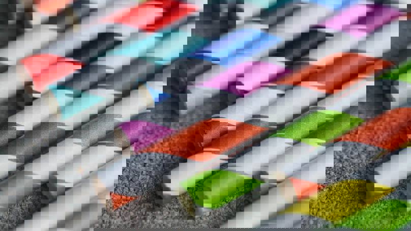 Multi Colour Stripped Paper Straws