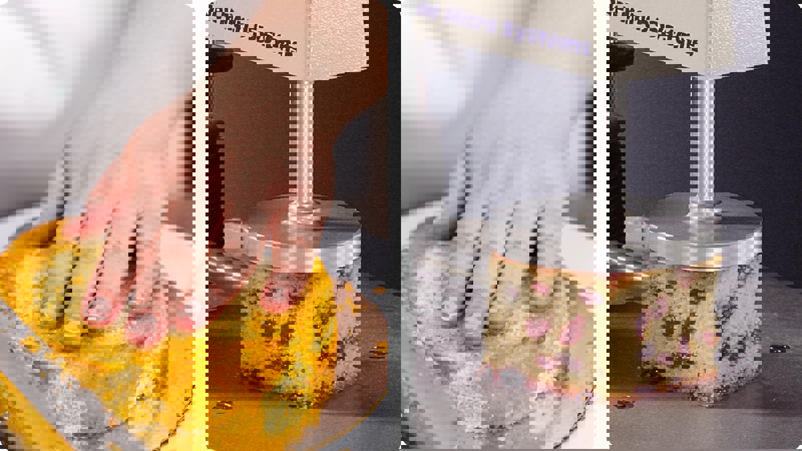 Imitative test of cake compression