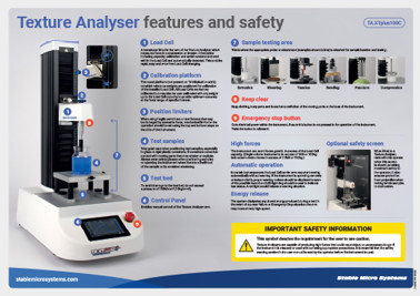 TA.XTplus100C Texture Analyser features and safety – Connect range