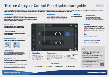 Texturing Control Panel Request a manual | Stable Micro Systems Support