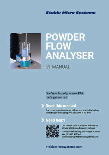 Powder Flow Analyser Manual