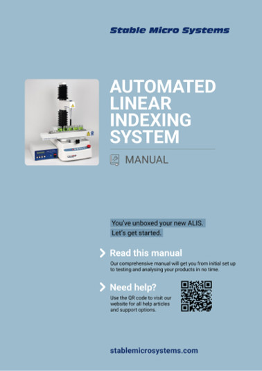 Module Alis Microstable System Request a manual | Stable Micro Systems Support