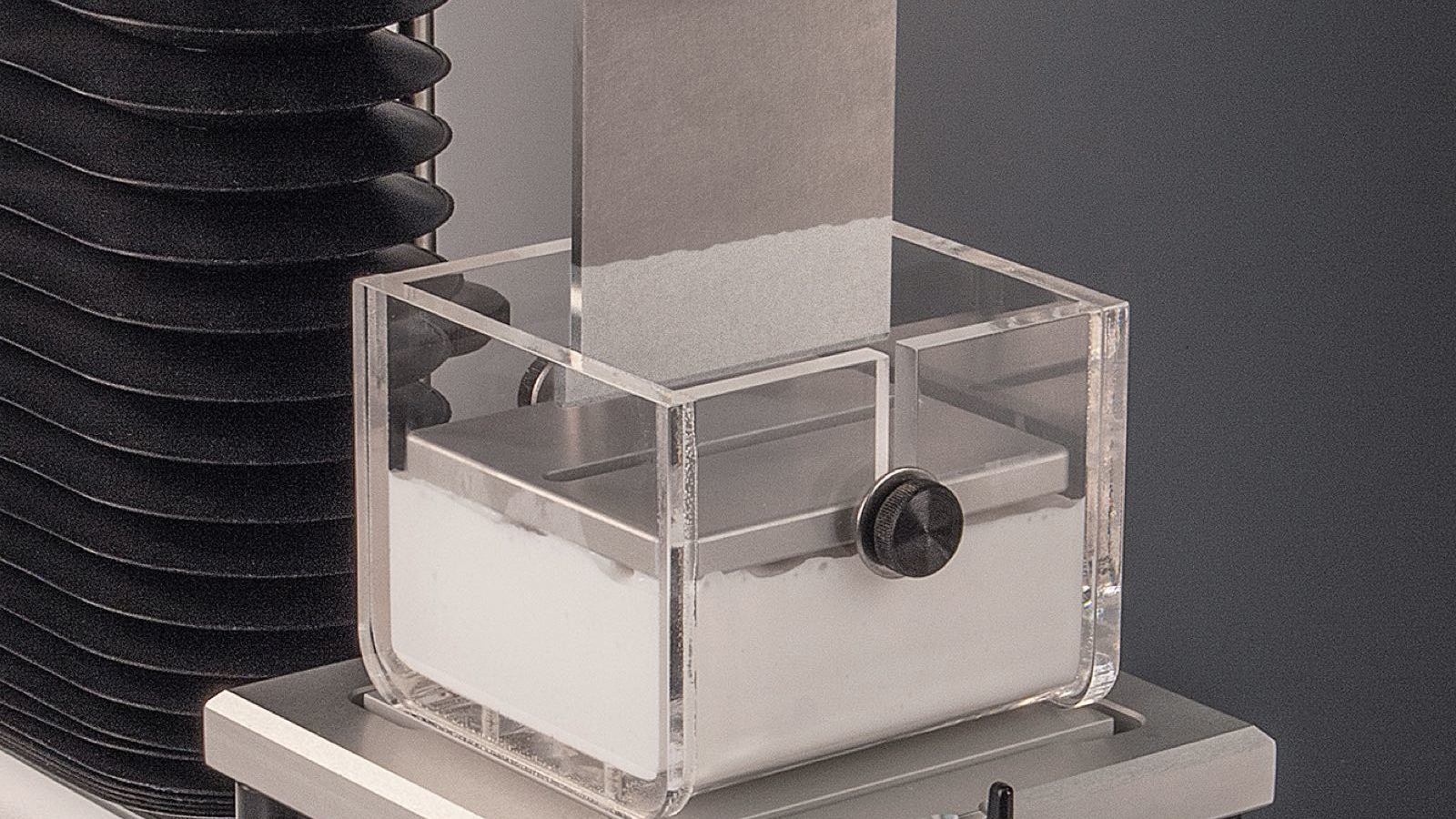 Mini Stickiness System attached to Texture Analyser