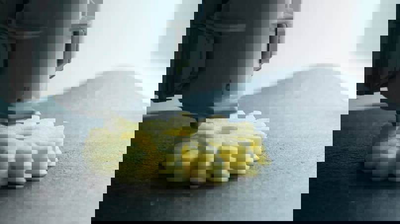 Layers Of A 3D Printed Snack