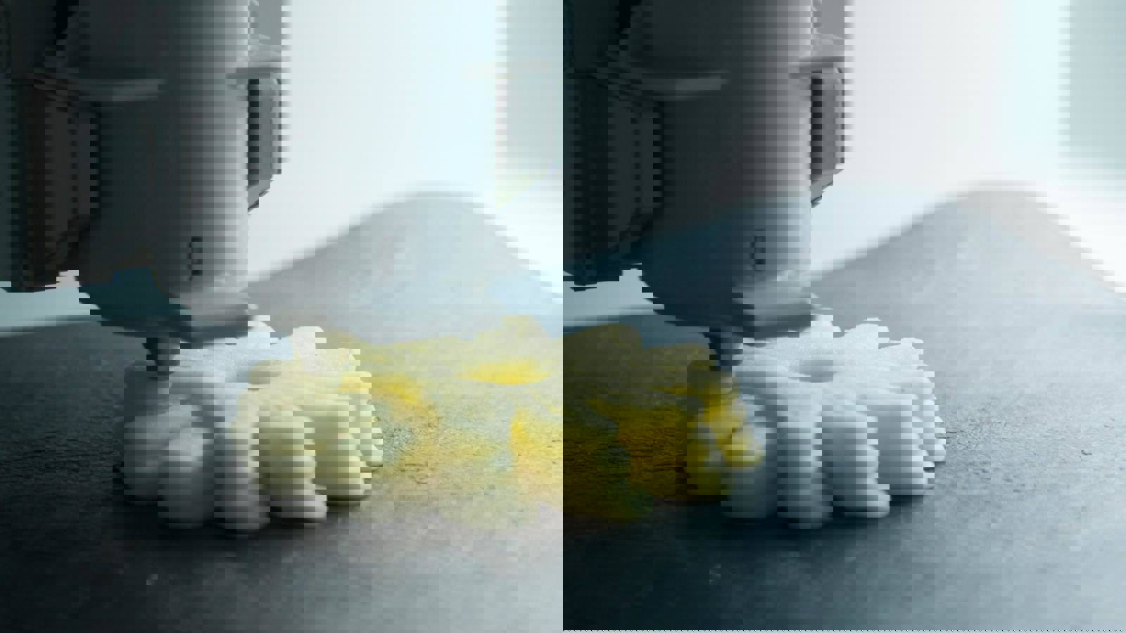 3D printer printing mashed potato