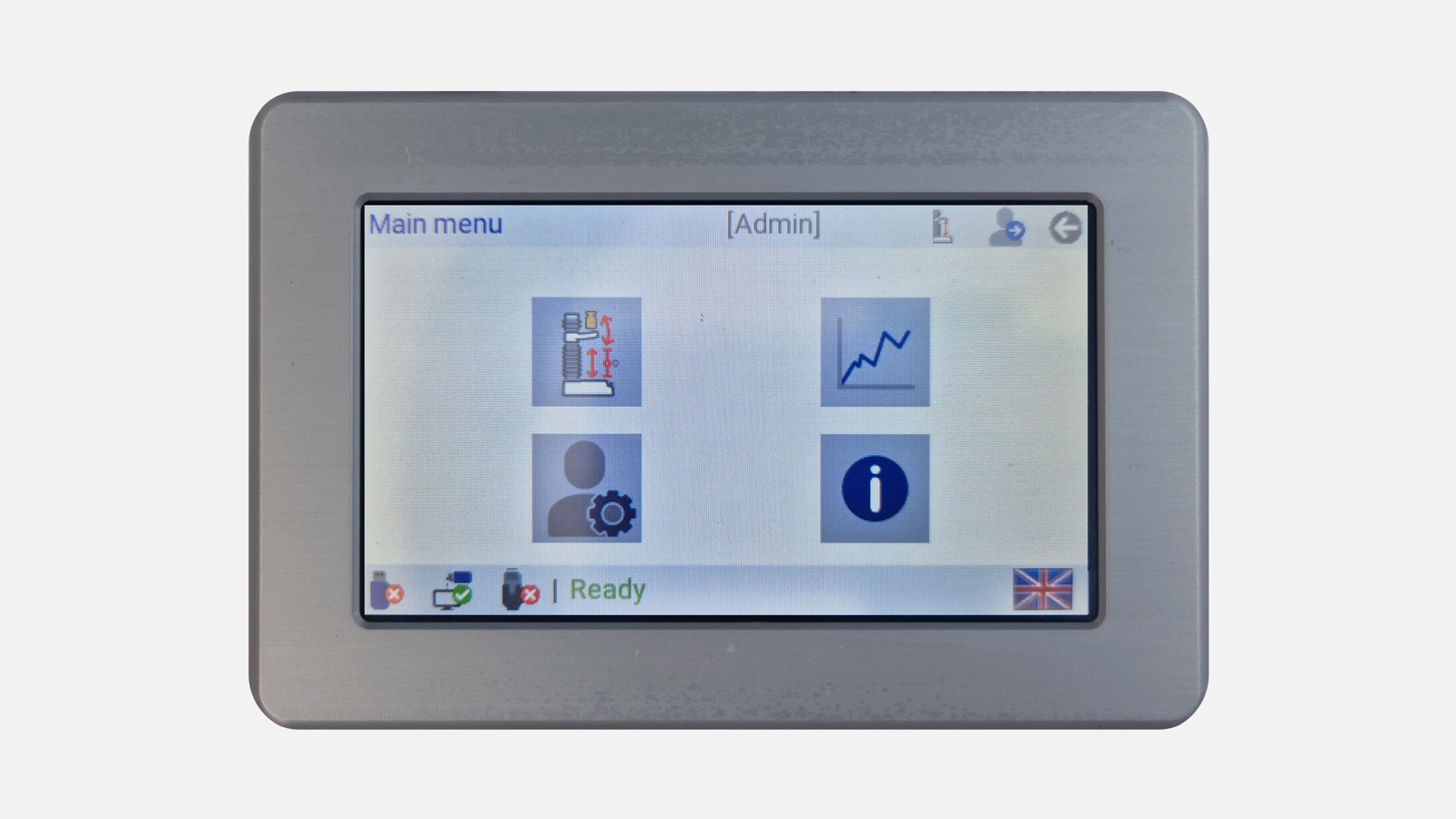 TSI upgraded interface showing the main menu