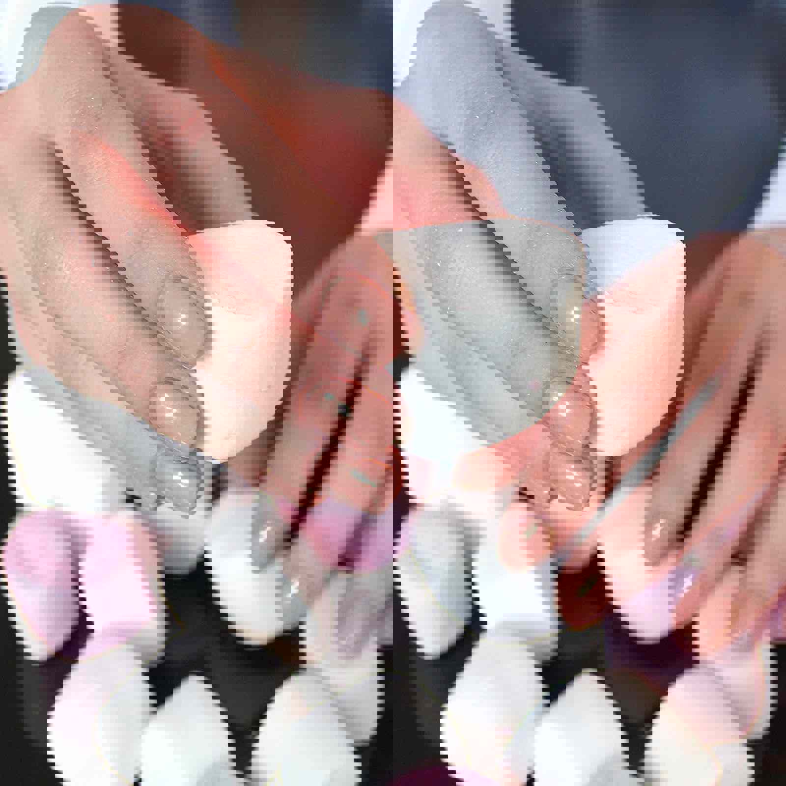 Person holding a marshmallow