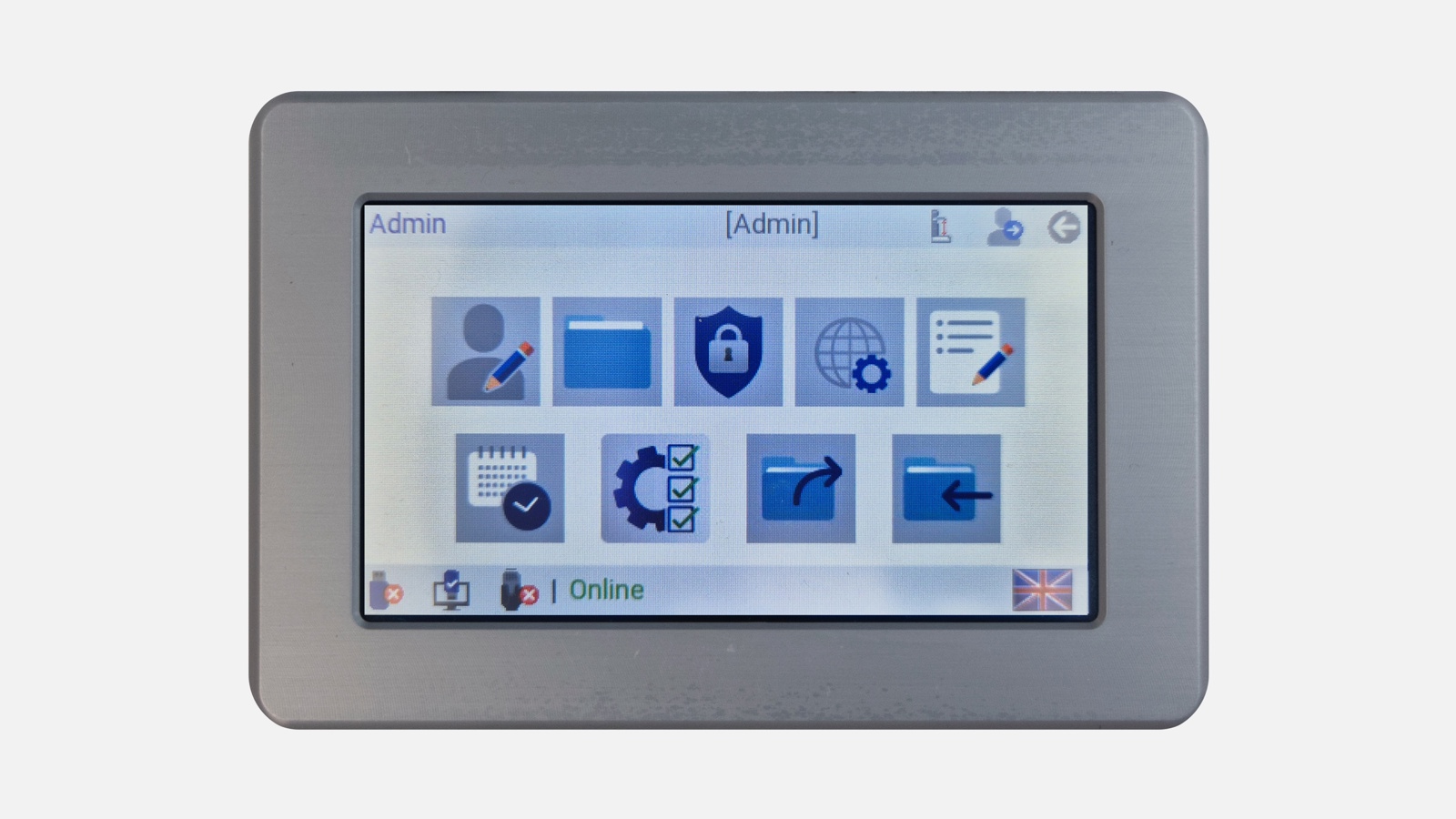 TSI upgraded interface showing the admin menu