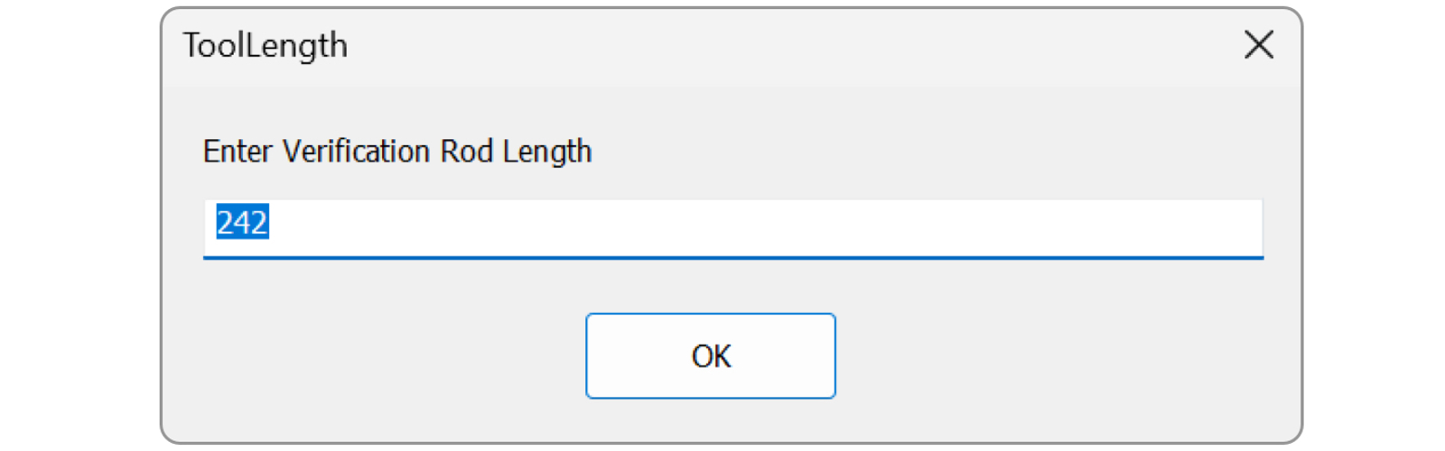 Volscan Tool Length