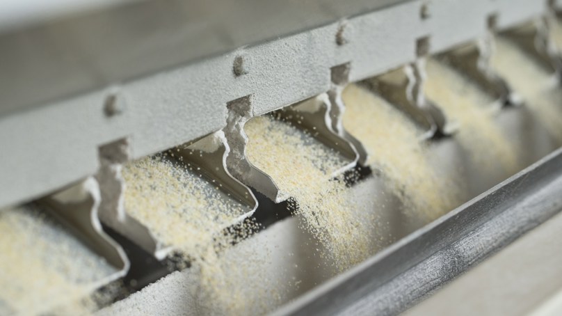Powder Flowing From Multiple Entry Points In A Factory
