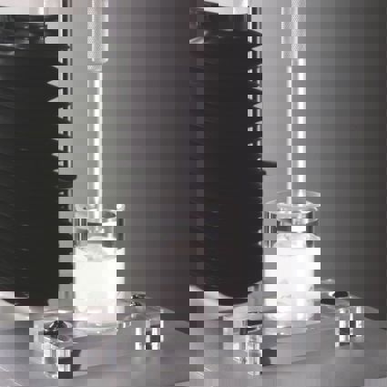 Back Extrusion Rig attached to Texture Analyser testing cosmetic cream