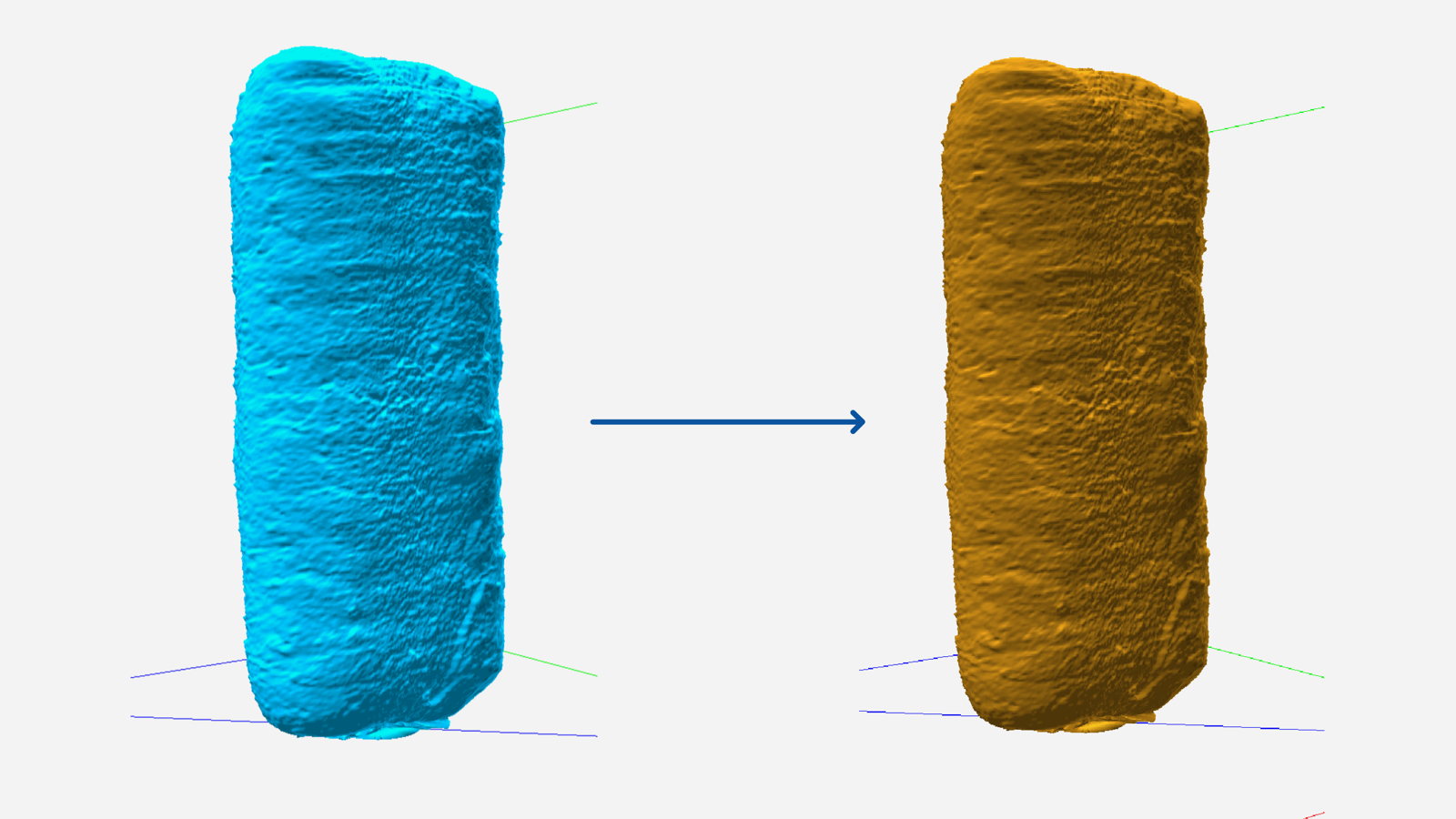 Example of how to change colour of scans with Volscan Profiler software