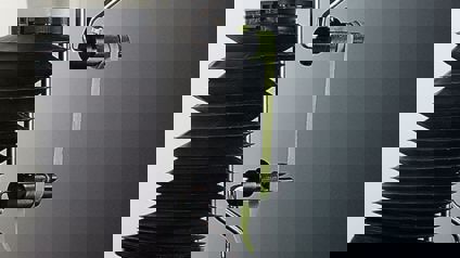 A SPR Spaghetti Noodle Test Rig Attached To Texture Analyser Testing Green Tagliatelle