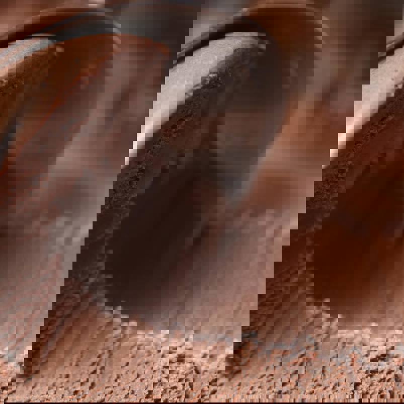 Scooping chocolate ice cream