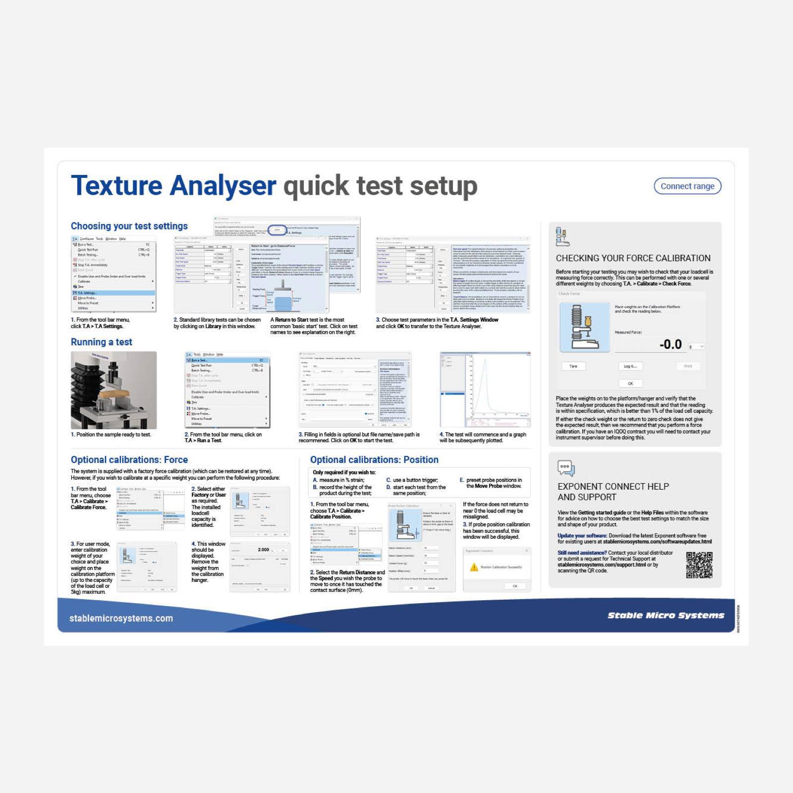 Texture Analyser Quick Test Setup Poster 1