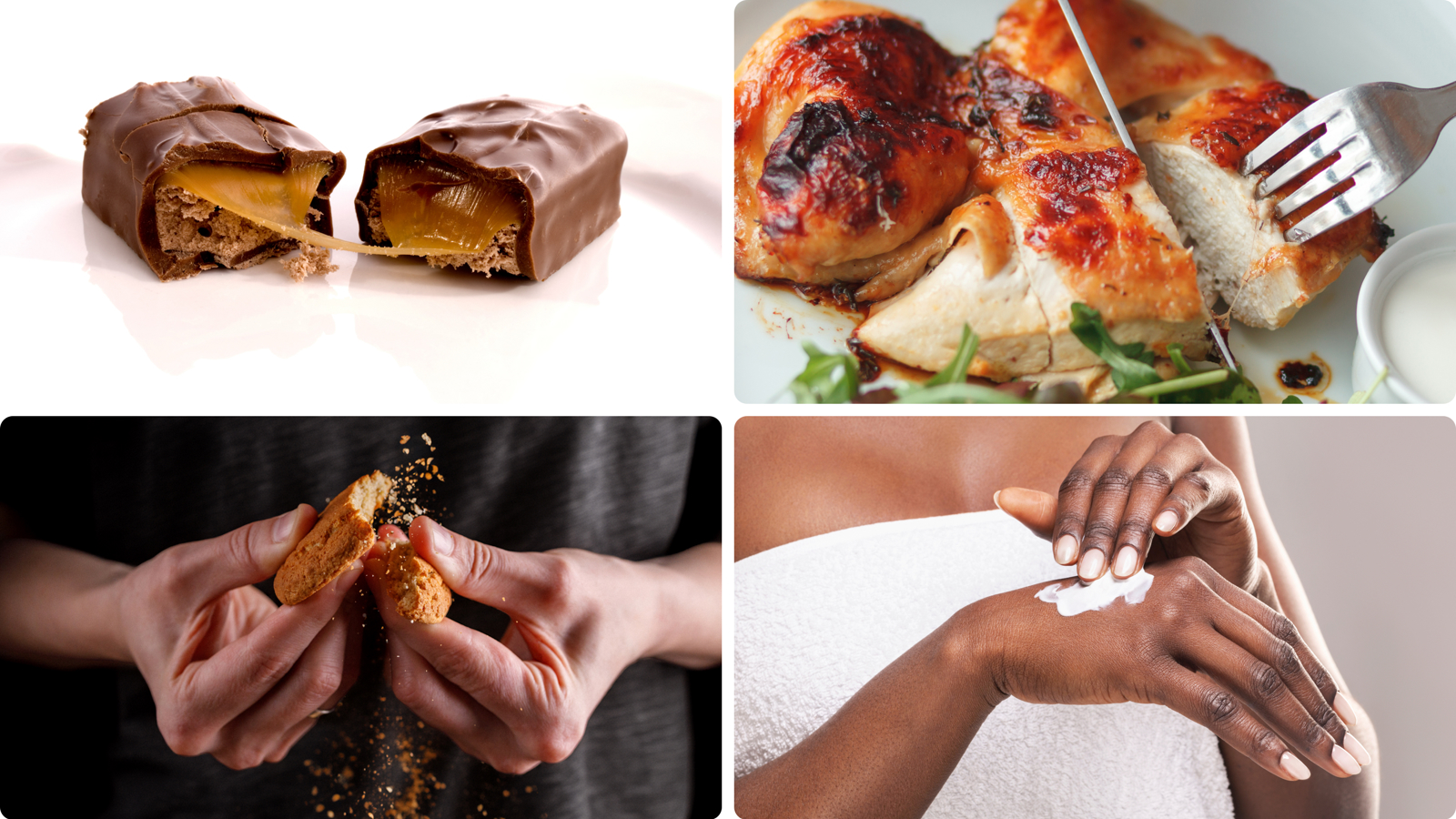 Four images of different types of texture we measure