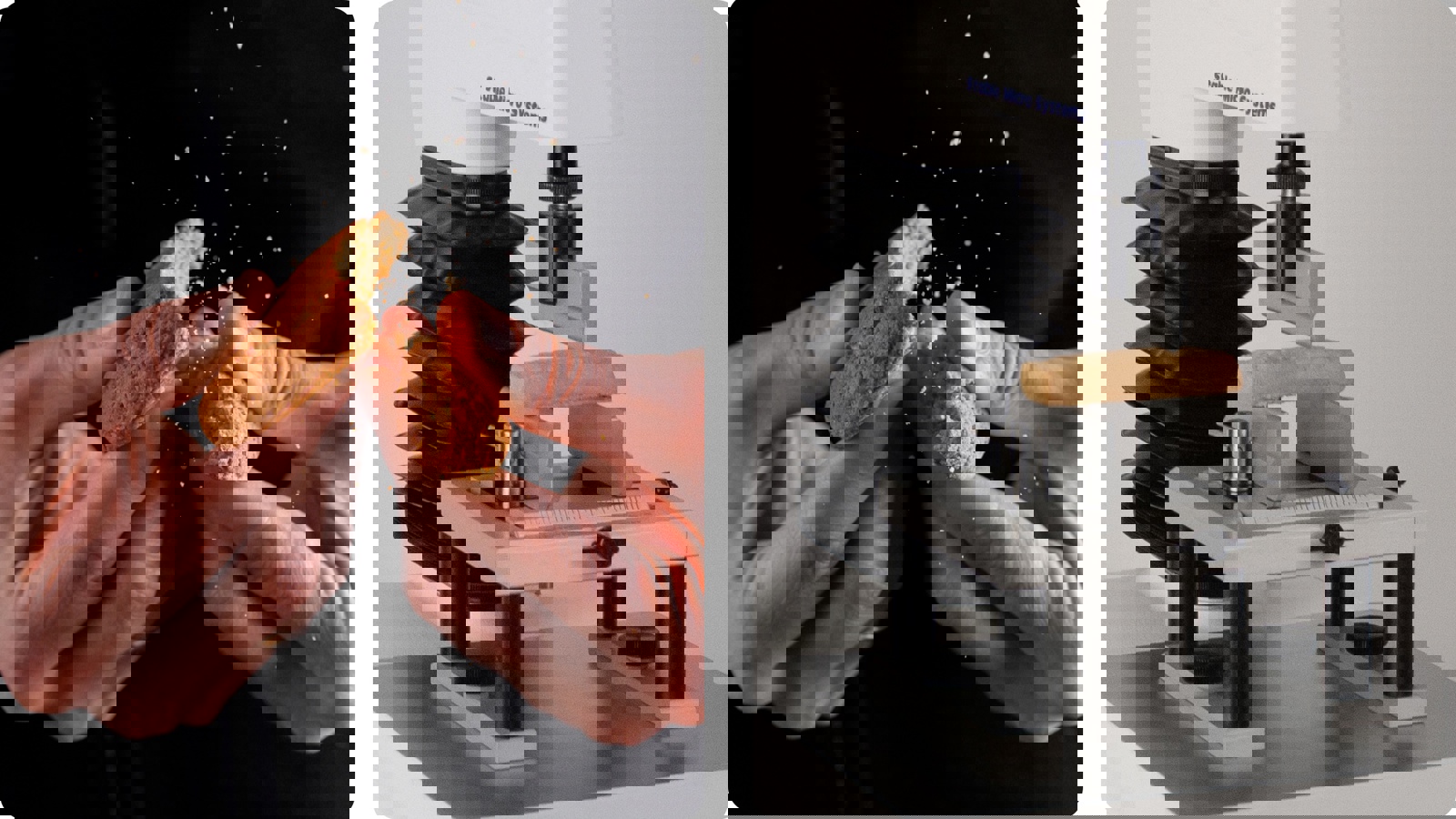 Imitative bend test of shortbread