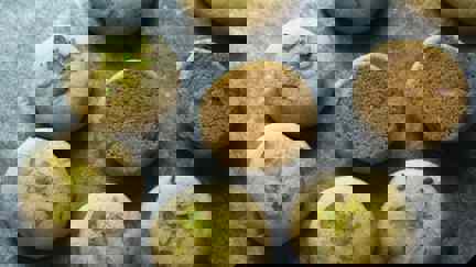 Almond Cookies Cooling On A Rack