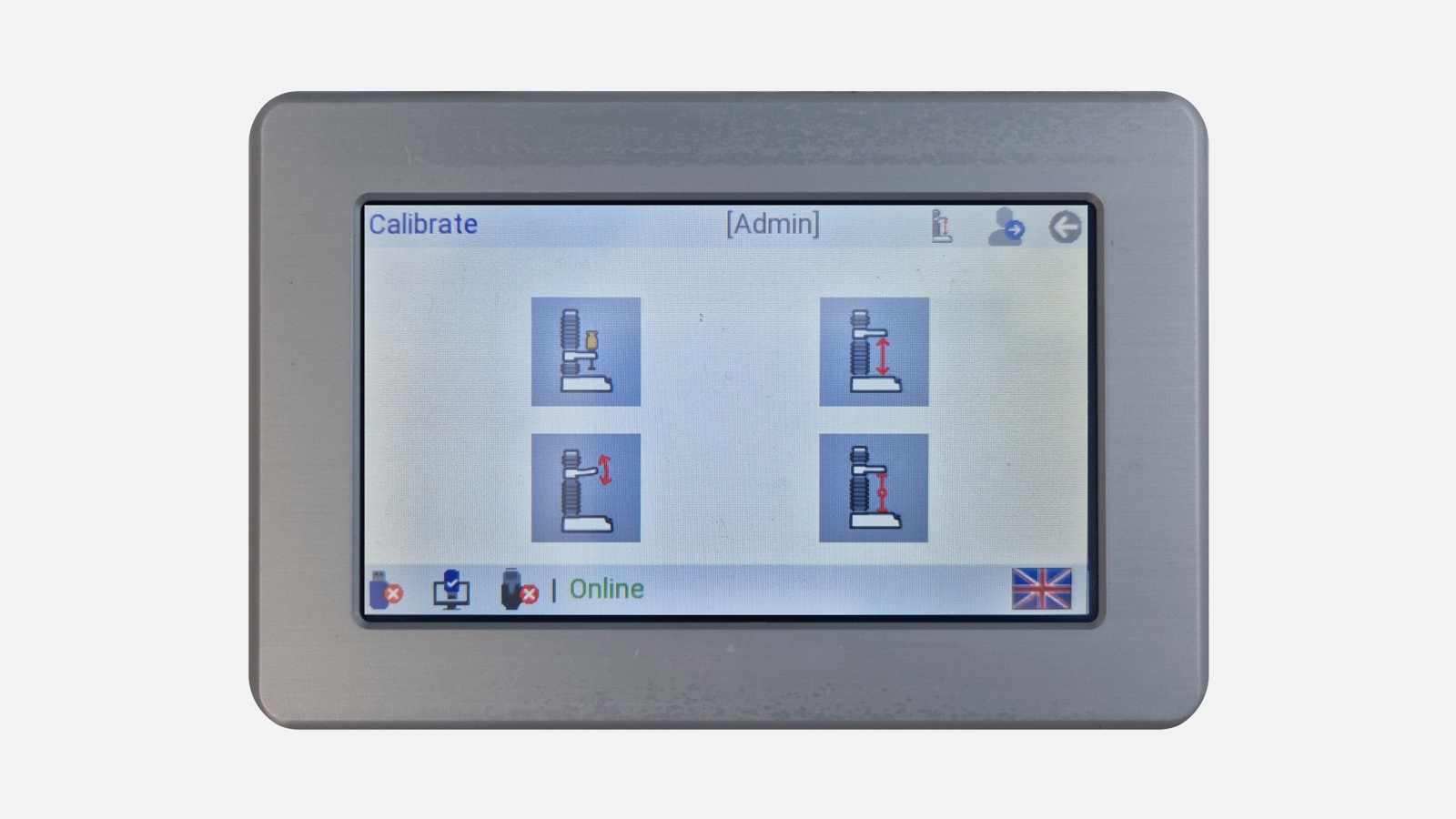 TSI upgraded interface showing calibration options