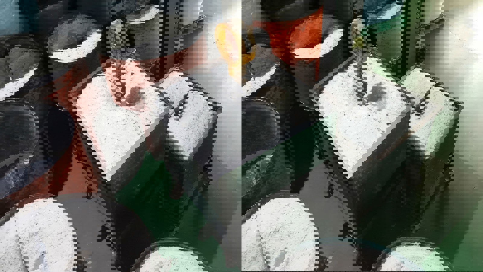 Powdered glass for melting into recyclable materials