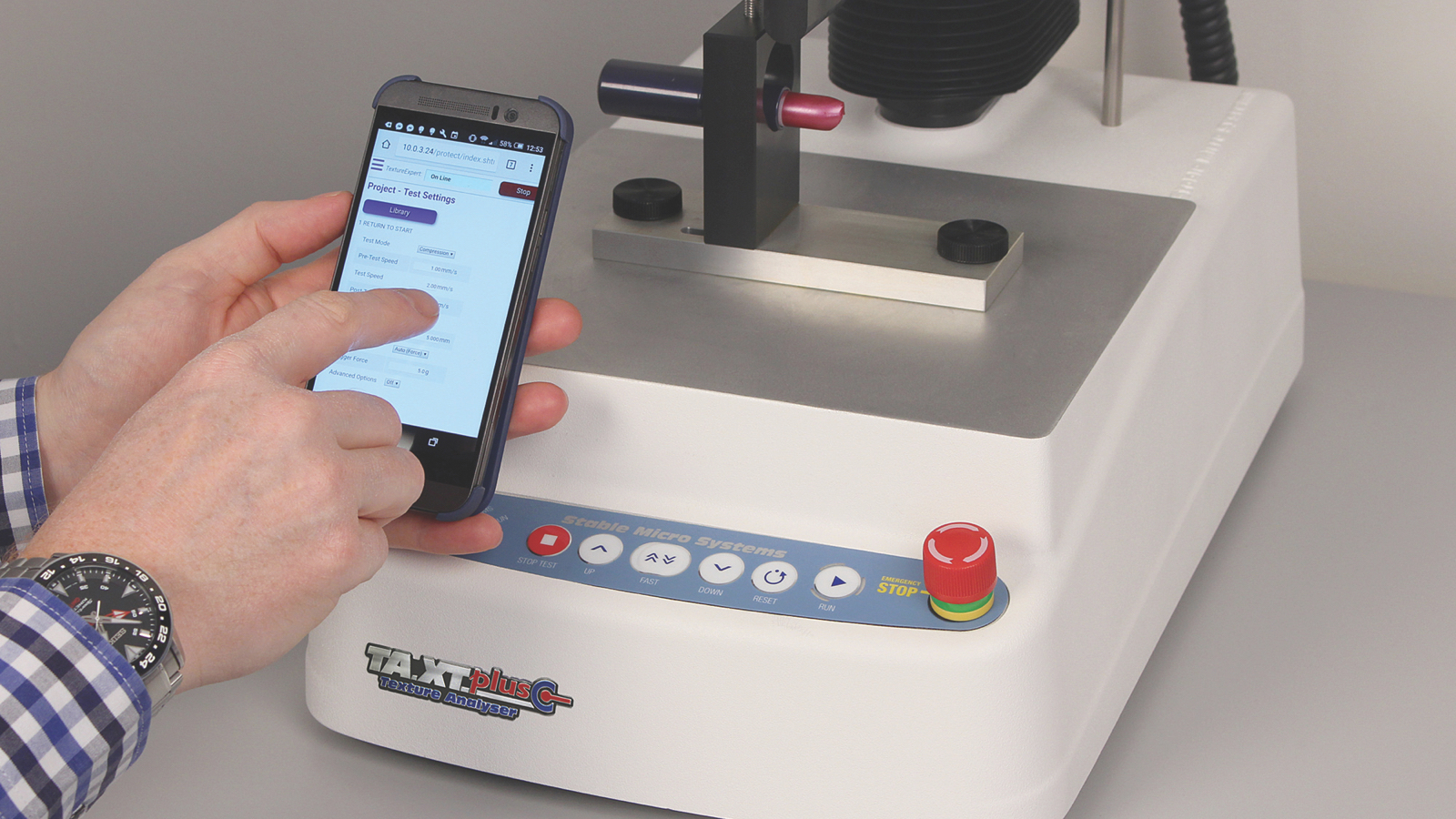 Using a Texture Analyser with your phone