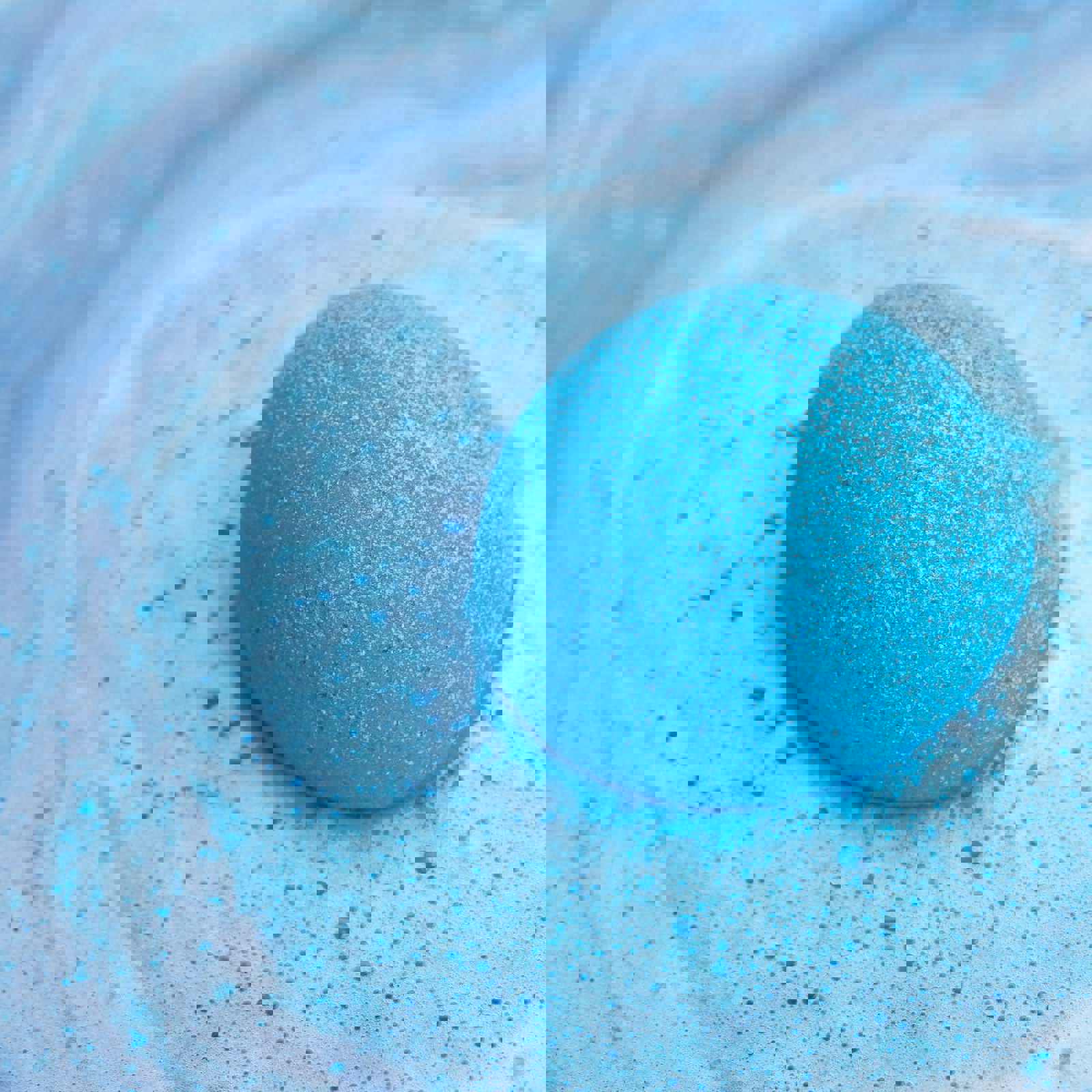 Bath bomb dissolving in water