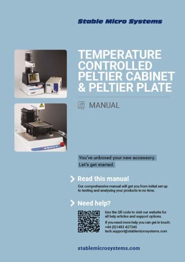 Temperature Controlled Peltier Cabinet & Peltier Plate Manual