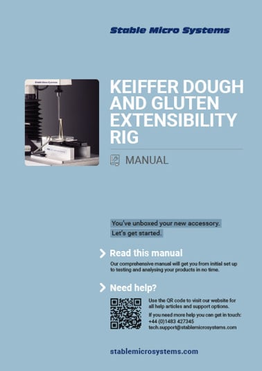 Kieffer Dough and Gluten Extensibility Rig Manual