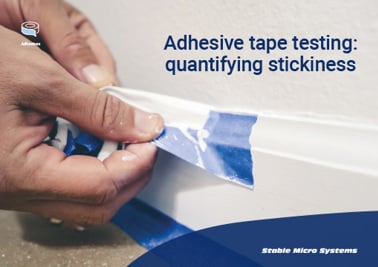 Adhesive tape testing: quantifying stickiness