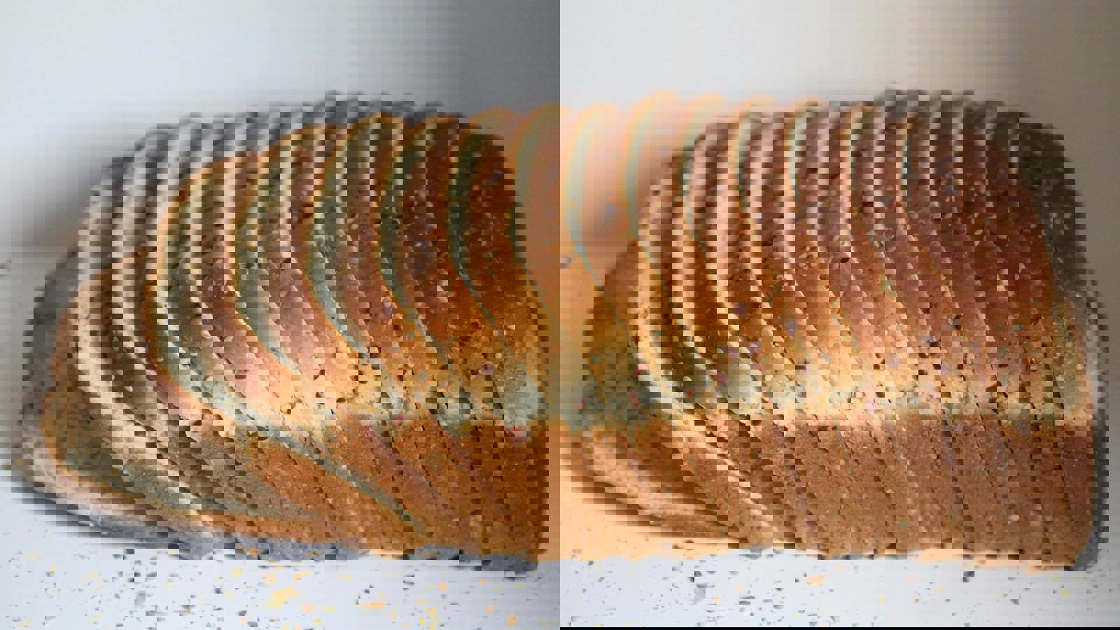 Sliced loaf of bread