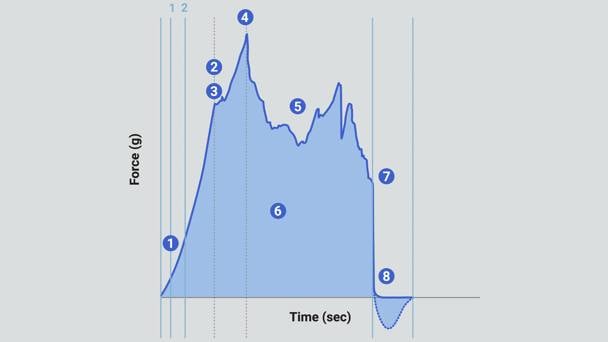 Typical Graph Showing Chewiness