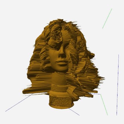 Manequin head scan in Volscan Profiler software