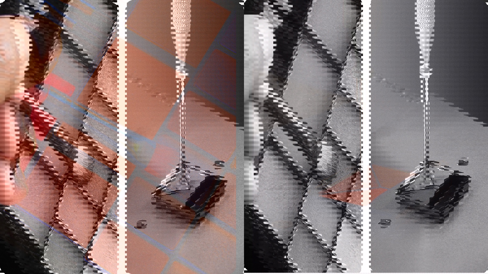 Imitative test of eyeshadow penetration/puncture