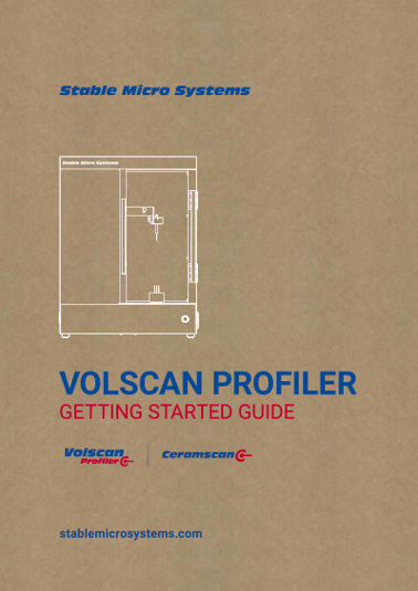 Volscan Profiler / Ceramscan Connect models Getting Started Guide