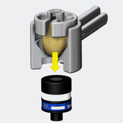 Egg testing support diagram